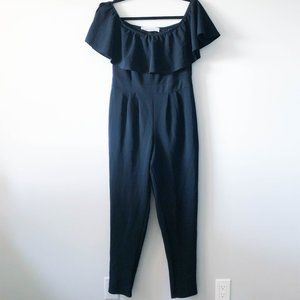 Cold Shoulder Ruffle Jumpsuit